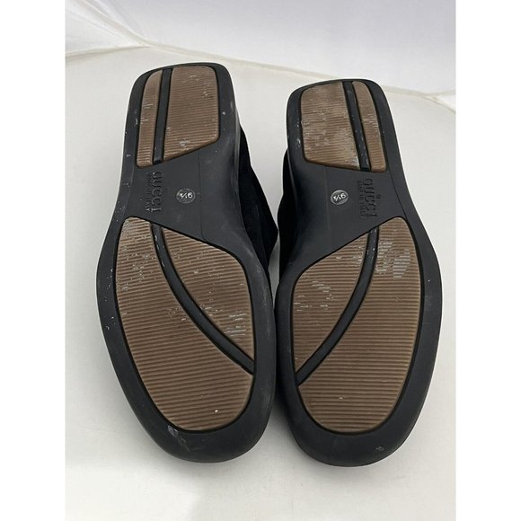 Gucci Scarpa Black Casual Velvet Comfort Shoe slip on sneakers men Size 9.5 - Picture 6 of 16